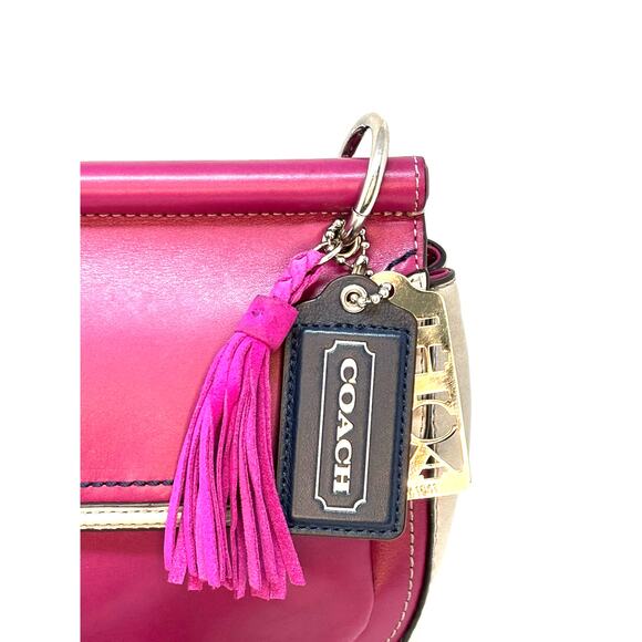 Vintage Coach City Willis Color block Purple and Grey Top Handle Crossbody bag - Picture 16 of 16